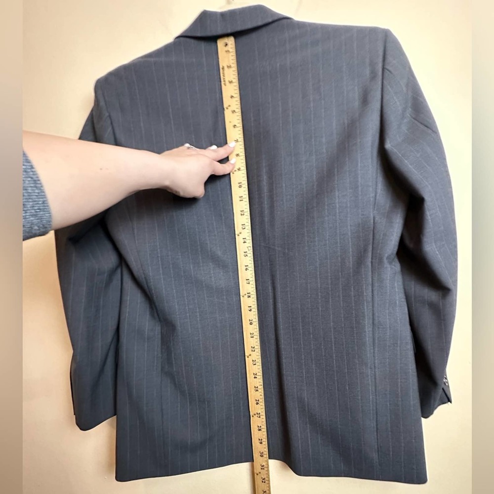 Brooks Brothers Brooksease Men's Wool Sports Coat Blazer 40R Gray Pinstripe - Picture 15 of 16